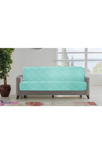 Nur Home Saray Lastikli Koltuk Ortusu Gofraj Kumas Mint Trendyol