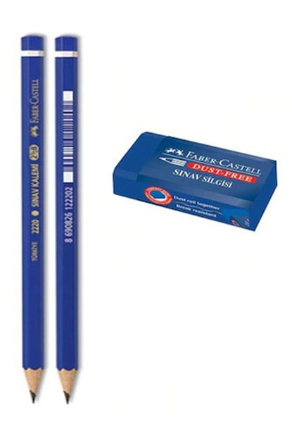 Faber Castell Sinav Seti 2 Adet Sinav Kalemi Orta Boy Sinav Silgisi Trendyol