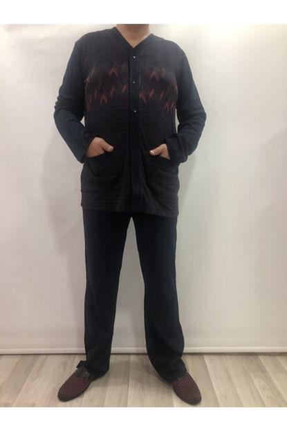Cossy By Aqua Erkek Uzun Kollu Kislik Battal Dugmeli Pijama Takimi Trendyol