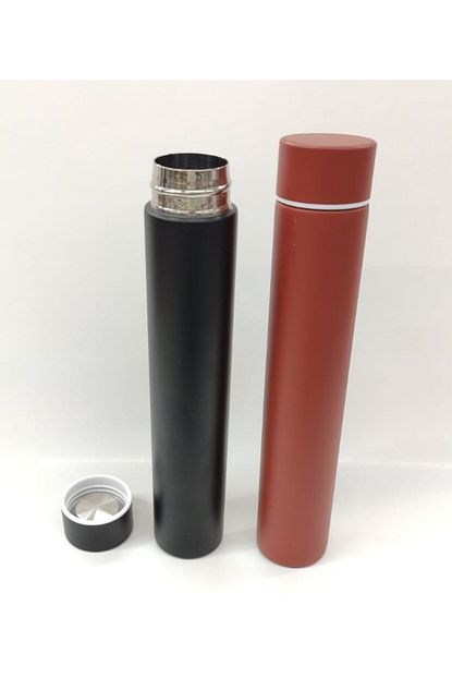Ema Parlak Siyah Renk Ince Su Matarasi Termos Celik 23 Cm 220 Ml Trendyol