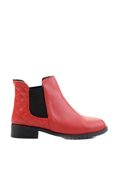 Bambi Kirmizi Kadin Bot Bootie M07021100 Trendyol