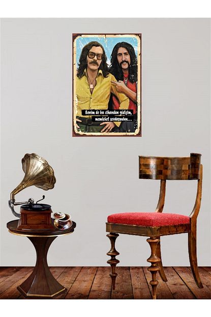 Takifix Cem Karaca Baris Manco 30 45 Cm Retro Ahsap Tablo Tkfx39750 Trendyol