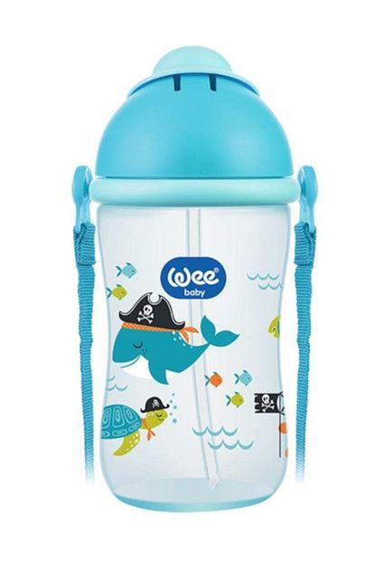 Wee Baby Akitmaz Suluk Alistirma Mavi Pipetli Bardak 380 Ml Trendyol