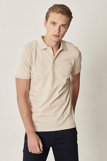Altinyildiz Classics Erkek Polo Yaka Cepsiz Slim Fit Dar Kesim Koton Duz Tisort Trendyol