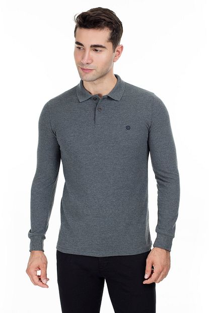 Buratti Sport Buratti Erkek Fume Dugmeli Polo Yaka Uzun Kollu Pamuklu Sweatshirt 4369065 Trendyol