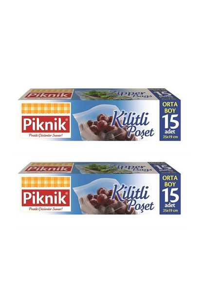 Piknik Gida Ambalaj Kilitli Poset Orta 15 Li 2 Li Trendyol