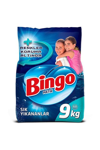 Bingo Matik Toz Camasir Deterjani Sik Yikananlar Renkli Ve Beyaz 9 Kg Trendyol
