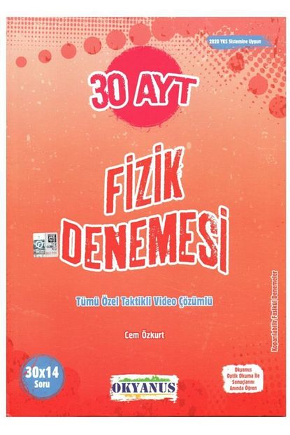 Okyanus Yayinlari Ayt Fizik Deneme Sinavi 30 Adet Trendyol