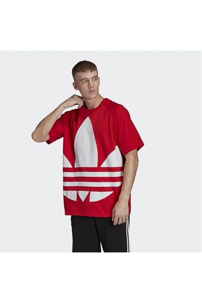 Adidas Erkek Kirmizi Baskili T Shirt Trendyol