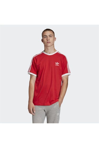 Adidas Erkek Kirmizi T Shirt 3 Stripes Tee Fm3770 Trendyol