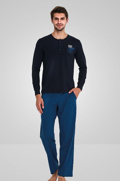Berland Erkek Lacivert Pijama Takimi Trendyol