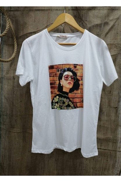 Ozel Yapim Kadin Beyaz T Shirt Trendyol