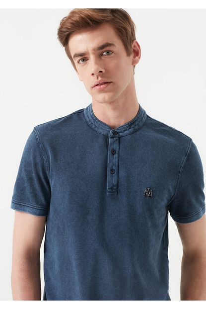 Mavi Erkek Mavi Hakim Yaka T Shirt Trendyol