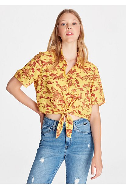 Mavi Kadin Sari Gomlek 122379 30726 Trendyol