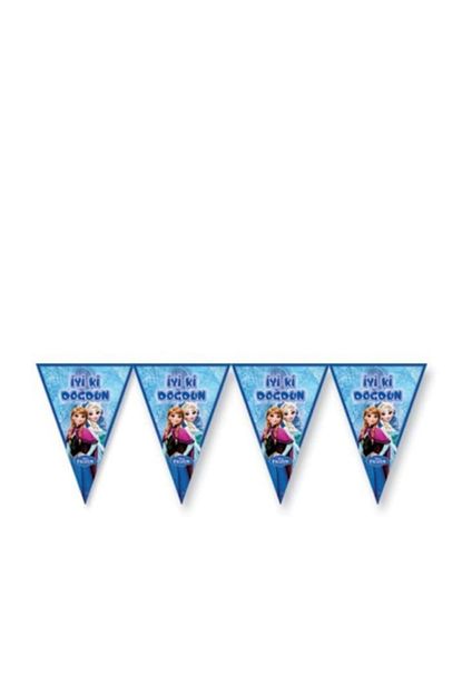 Parti Furyasi Frozen Elsa Karlar Kralicesi Temali Dogum Gunu Ucgen Flama Trendyol