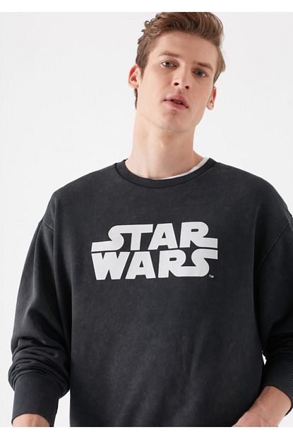 Mavi Erkek Siyah Star Wars Sweatshirt 066019 900 Trendyol