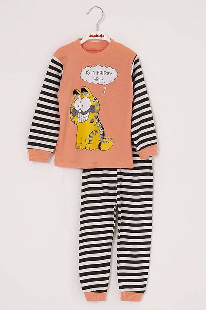 Zepkids Cocuk Pijama Takimi Garfield Baskili 1 3 Yas Trendyol