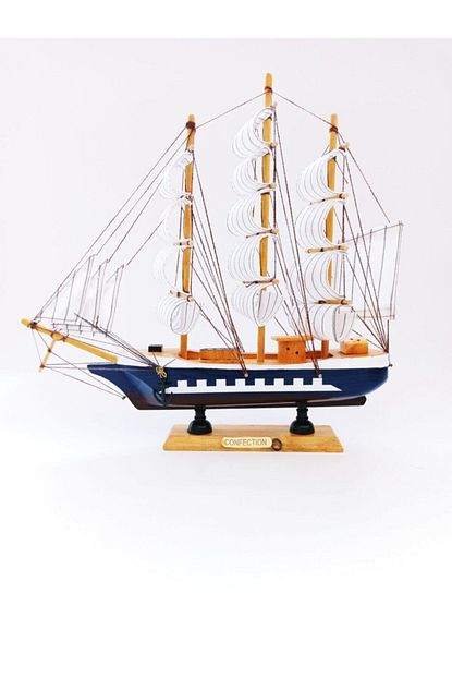 Deco Elit Ahsap El Yapimi Yelkenli Gemi Maketi Dekoratif Hobi 30 Cm D Trendyol