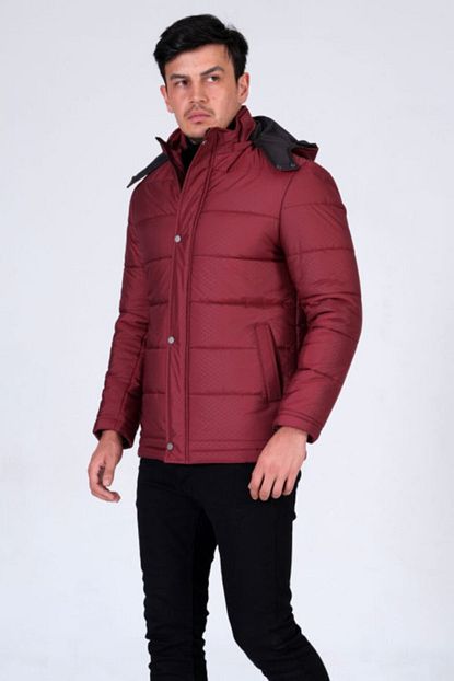 Atakgiyim Slim Fit Kapiton Fume Kapsonlu Erkek Mont Kaban Trendyol