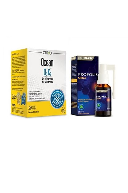 Orzax Ocean D3 Ve K2 Vitamin Destegi Damla 20 Ml Ve Propolis Bogaz Spreyi 30 Ml Trendyol