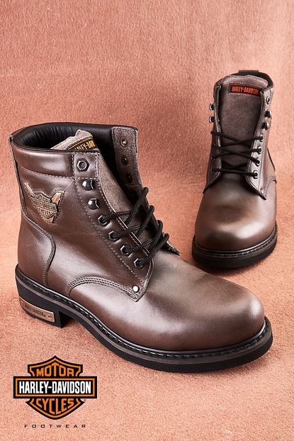Harley Davidson Hakiki Deri Grey Erkek Bot M1777009603 Trendyol