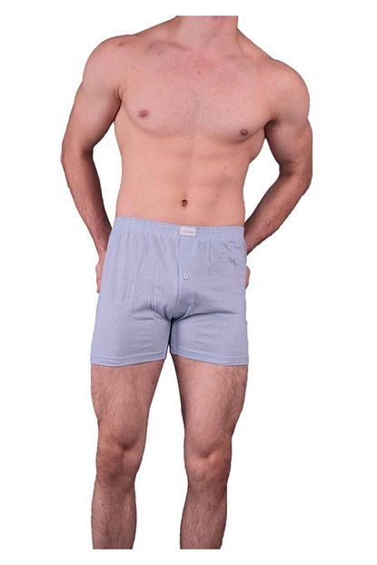 Jiber Erkek Mavi Penye Boxer 136 Trendyol