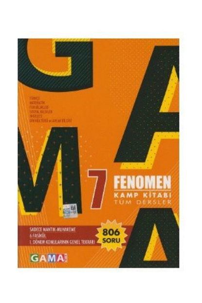 Gama Yayinlari Gama Okul Yayinlari 7 Sinif Fenomen Tum Dersler Kamp Kitabi Trendyol