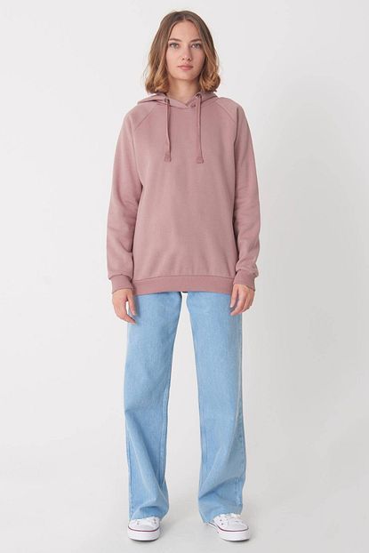 Addax Kadin Gul Kurusu Kapusonlu Sweatshirt Trendyol