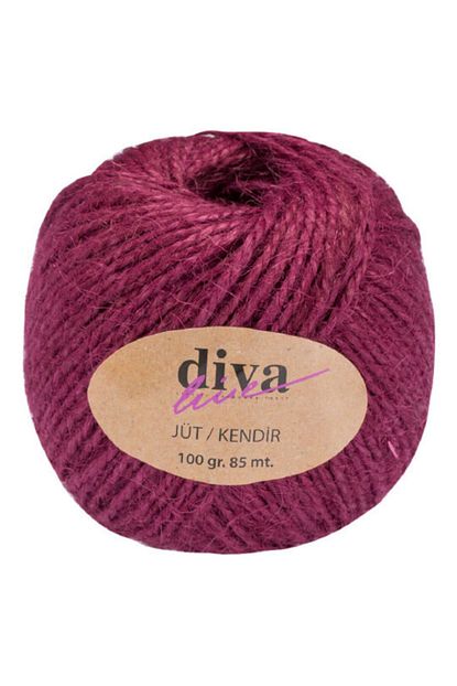 Diva Naturel Renkli Jut Ip Bordo Trendyol