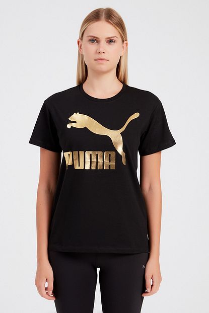 Puma Erkek Siyah Classics Logo Tee T Shirt Trendyol
