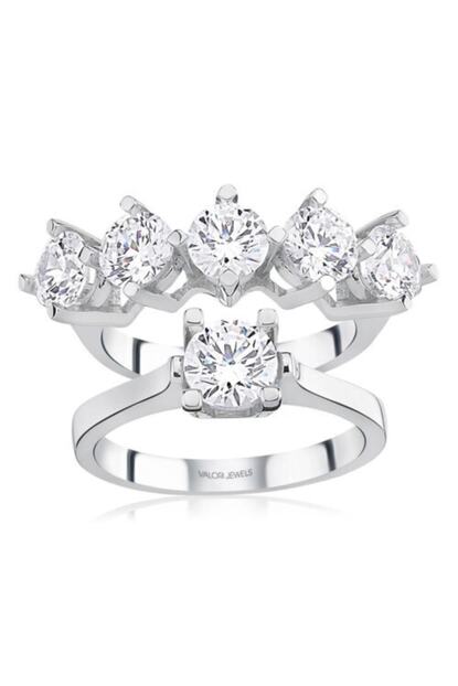 Valori Jewels Kralice 4 Karat Swarovski Zirkon Tasli Gumus Tektas Bestas Yuzuk Kombini Trendyol