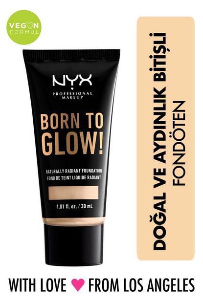 Nyx Professional Makeup Fondoten Born To Glow Naturally Radiant Foundation 1 5 Fair 800897190293 Trendyol