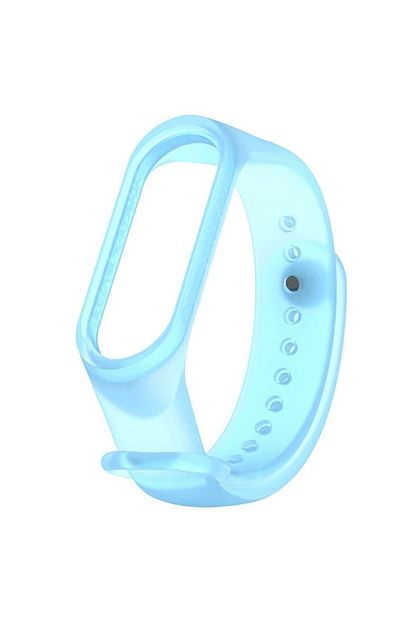 xiaomi mi band 3 mi band 4 akilli bileklik kordon kayis seffaf mavi renk