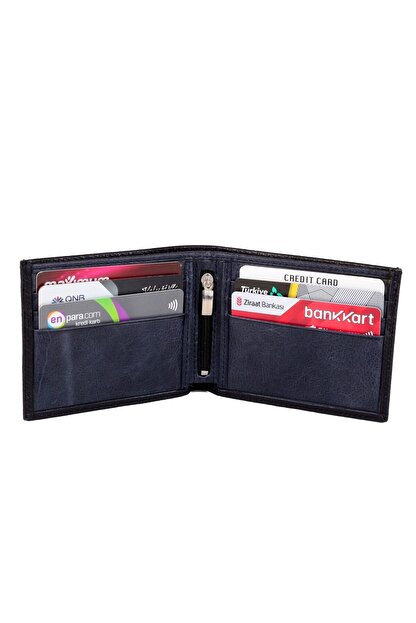 lugmo erkek lacivert hakiki deri cuzdan