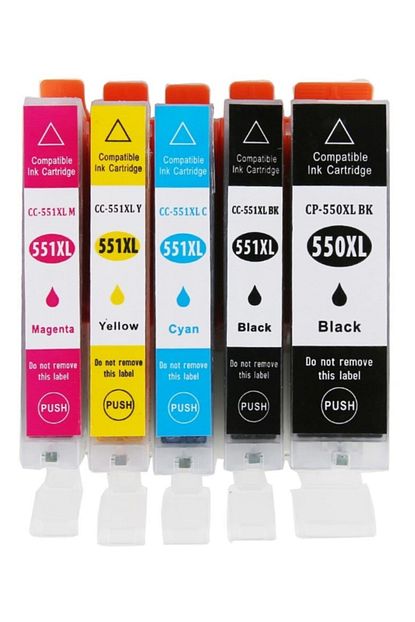 pixma ix 6850 550xl 551xl cmyk muadil kartus seti