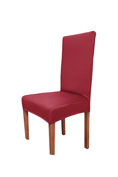 Abeltrade Kirmizi Kadife Likrali Sandalye Kilifi 4 Lu Trendyol