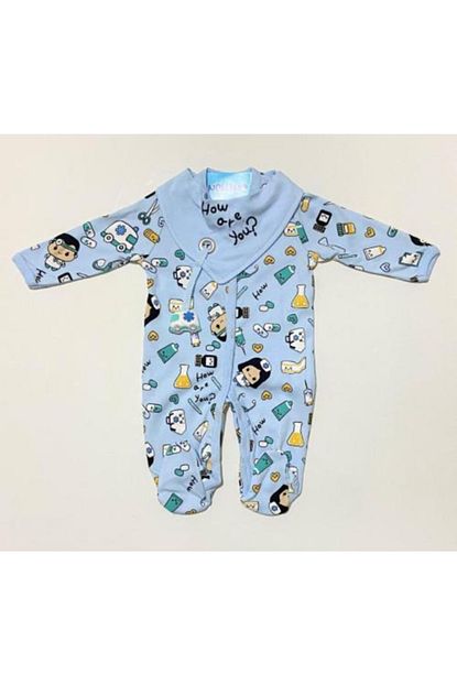 Necix S Unisex Bebek Mavi Doktor Figurlu Citcitli Tulum Trendyol