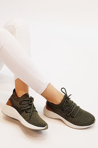 Marjin Kadin Haki Dolya Gunluk Spor Ayakkabi Trendyol