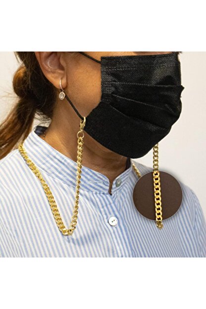 Okfis Altin Boncuklu Maske Boyun Zinciri 65 Cm Trendyol