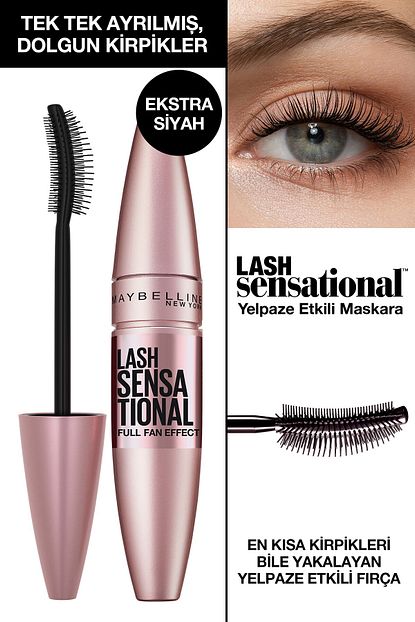 Maybelline New York Kivrim Ve Hacim Etkili Ekstra Siyah Maskara Lash Sensational Intense Black Mascara 3600531230906 Trendyol