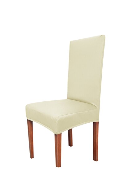 Abeltrade Kaliteli Mikro Kumas Krem Rengi Sandalye Kilifi Trendyol