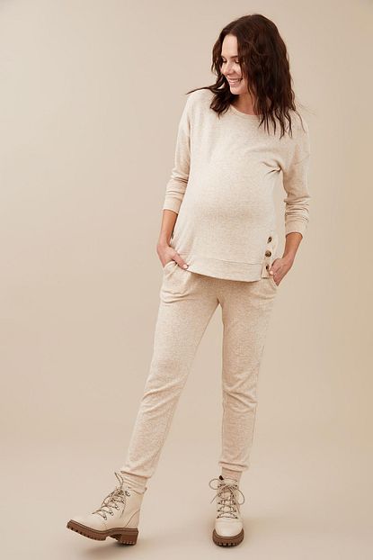 Defacto Kadin Stone Melange Hamile Relax Fit Jogger Pantolon S5189az20au Trendyol