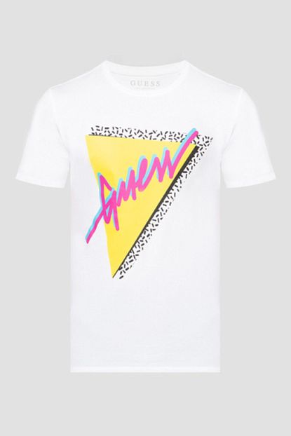 Guess Erkek Beyaz T Shirt Trendyol