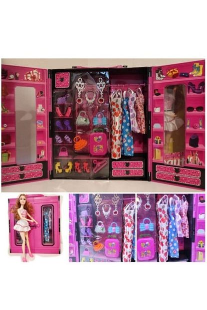 Elaada Beauty Barbie Bebek Elbise Gardroplu Aksesuarli Oyun Seti Trendyol