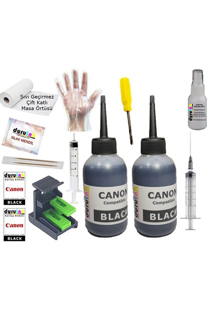 canon mx525 mx530 mx535 pg 540 siyah kartus murekkep dolum seti 2x100 ml renk