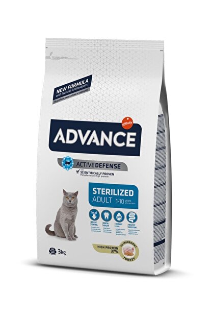 advance kisirlastirilmis kedi hindili kedi mamasi 3 kg fiyati yorumlari trendyol