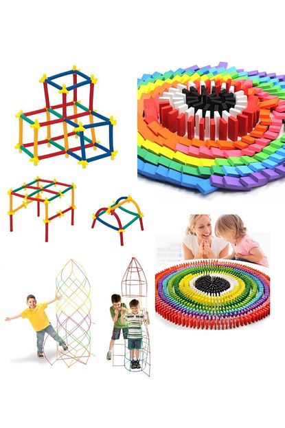 Ayasegiticioyuncak Super Bambu Cubuklar 300 Parca Super Ahsap Renkli Domino Taslari 100 Parca Trendyol