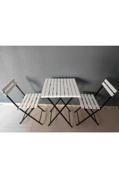 Herevim Metal Ayakli Bistro Beyaz Masa Sandalye Takimi Trendyol