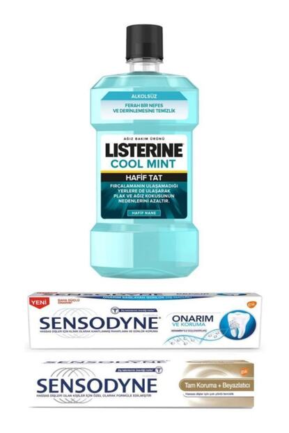Sensodyne Onarim Koruma 75ml Tam Koruma Dis Macunu 50 Ml Listerine Zero Agiz Gargarasi 250 Ml Trendyol
