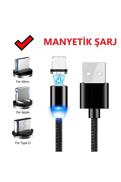 kablosu 3 x manyetik soket 2020 model